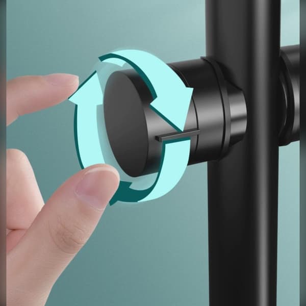 Shower Rod Sliding Middle Fork 3-Pack - Tyknet ABS 360° Justerbar Ingen Boring Universal Brusebarr Holder
