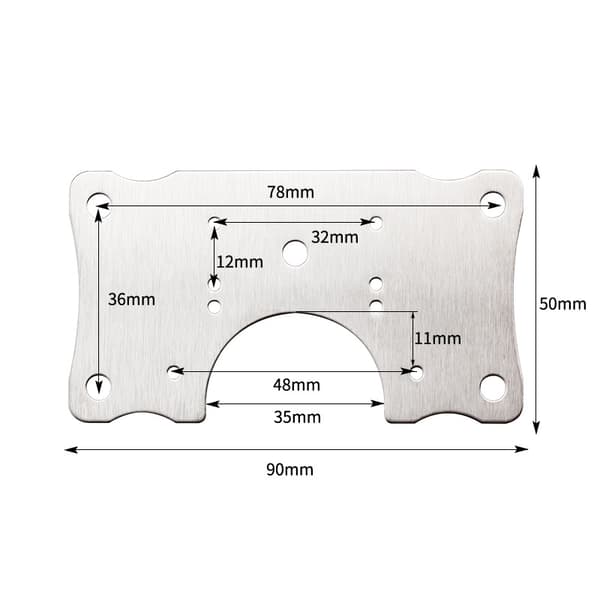 Reparationsplatta för Gångjärn - 9x5 cm 2-pack 2-pack