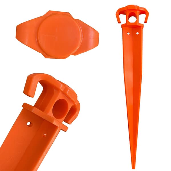 Træstøtte Sæt til Unge Træer, Have Træstøttepæle Orange Orange