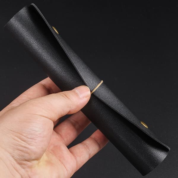 PU Läder Tobakskonditionering Bricka - Multifunktionell & Portabel Rullbricka Black Black