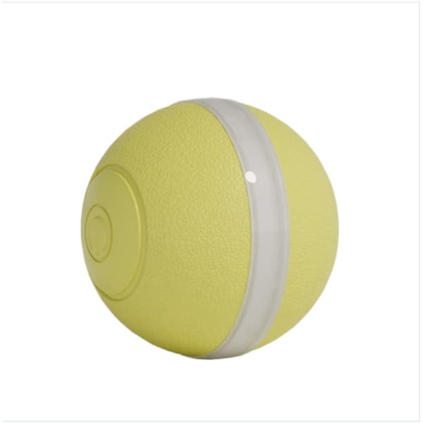 Smart Interactive Pet Play Ball - USB-C Rechargeable Motorized Cat Toy, Touch & Vibration Activated, 60-Min Runtime Yellow Yellow