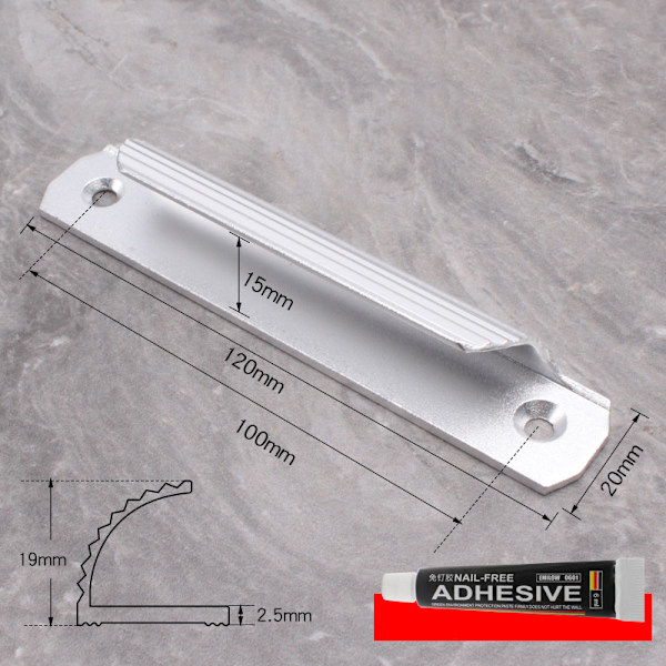 4 Pack Vedin - Pinta-asennettava Silver Silver