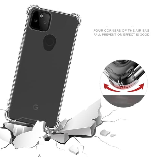 Akryl 2-i-1 Fire Hjørne Airbag Beskyttelsesetui til Google Pixel Model 5