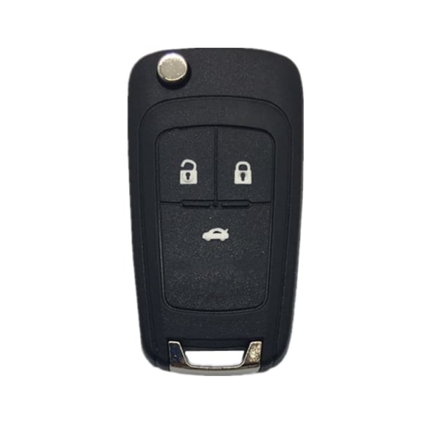 3-knapps bilnyckelskal för Buick/Opel/Chevrolet Svart Svart