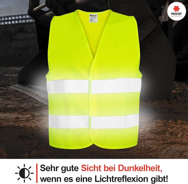 5-Pack Varselväst med Hög Synlighet - Fluorescerande Gul, Universal Storlek, Reflekterande Säkerhetsväst