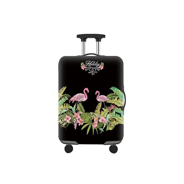 Skyddande resväskfodral, tjockt elastiskt bagagefodral Jungle flamingo pattern L L