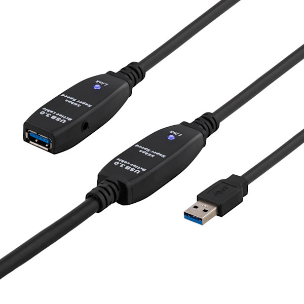 USB 3.0 extens cable active TypeA Type A 15m blue