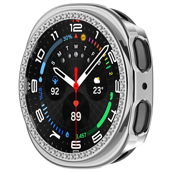 Tyylikäs kotelo Samsung Galaxy Watch8 40mm:lle Hopea