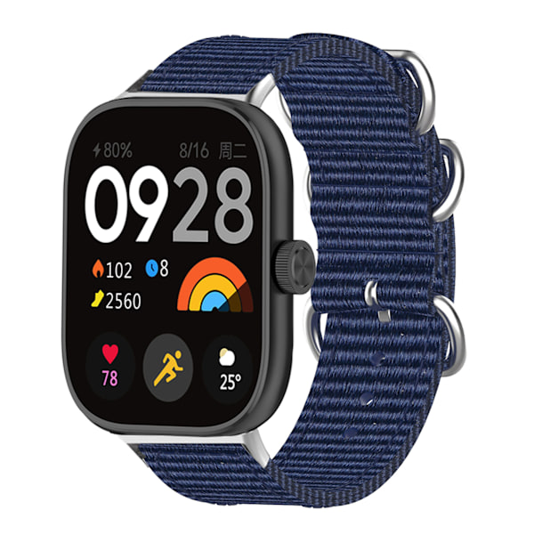 Lærredsrem i nylon til Redmi Watch Blå