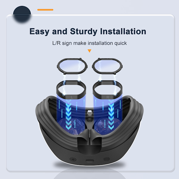INF DEVASO Linsskydd för PS VR2 – Snabbfäste & Magnetisk Design