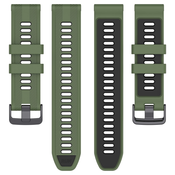 Silikon armbandsarmband i två färger för Garmin Forerunner 965/955/945/745 Grön