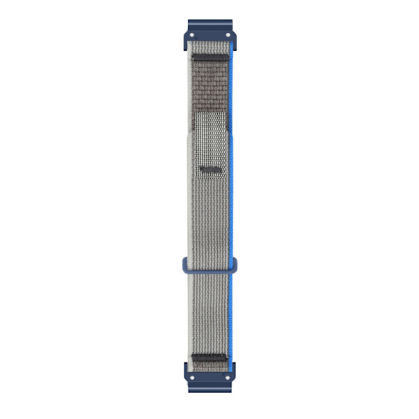 Nylon klockarmband för Garmin Fenix 5x/6x/7X/8 51mm Blå + Grå 22 mm