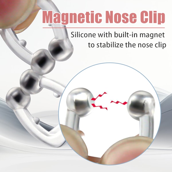 INF Magneettinen kuorsausta estävä nenäklipsi Silikoni 2-pakkaus