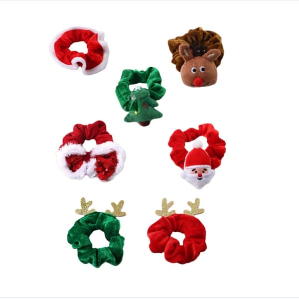 2-pack Jul Dekorativa Halsband för Husdjur - Tomte Elastiska Halsband