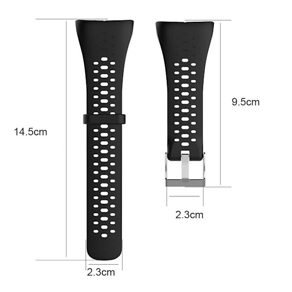 INF Polar M400 / M430 armband silikon Svart