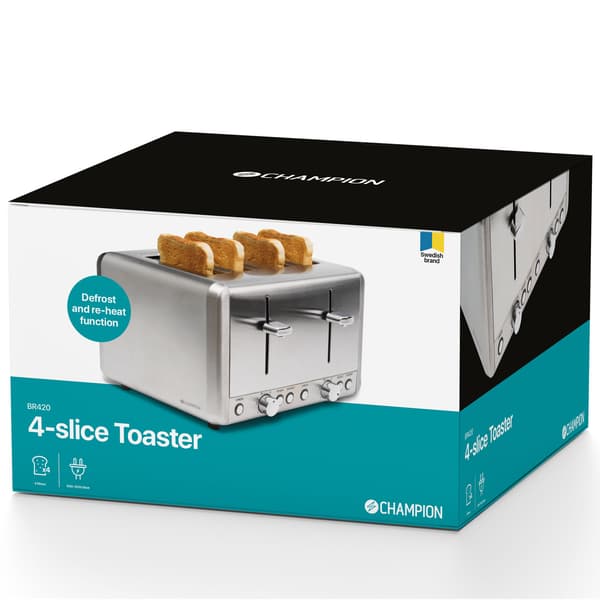 Brødrister 4 skiver 1850W BR420 Rustfrit stål