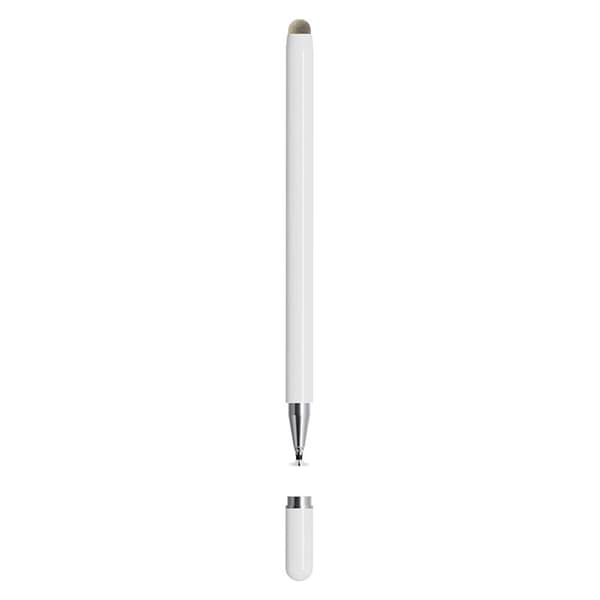 2 i 1 Universal Stylus Penna för Pekskärmar White White