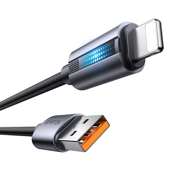 Mcdodo CA-5660 USB-A till Lightning-kabel med blinkande ljus 1,2m (svart)