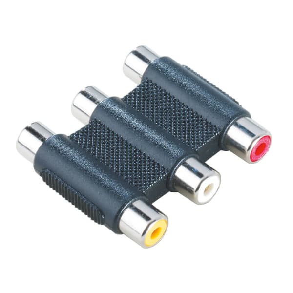 Adapter 3RCA-3RCA Hona-Hona Svart