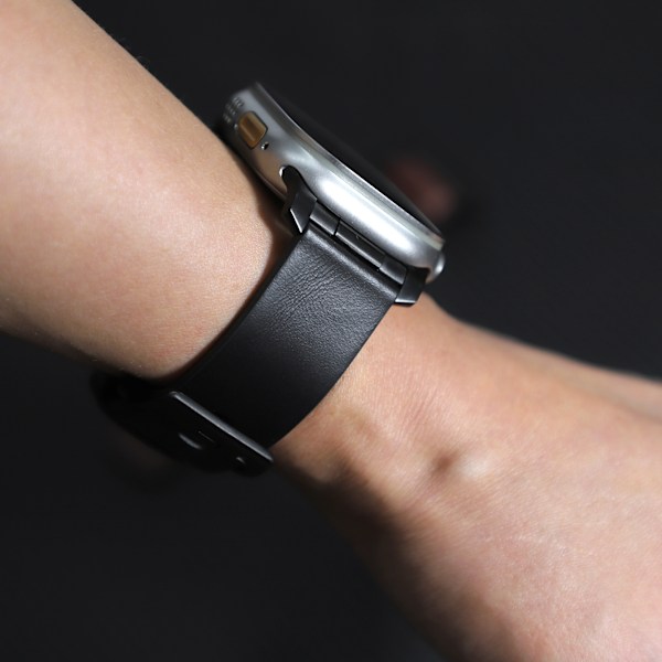 Horween læderurrem til Apple Watch 42/44/46/49 mm - mørkebrun Sort