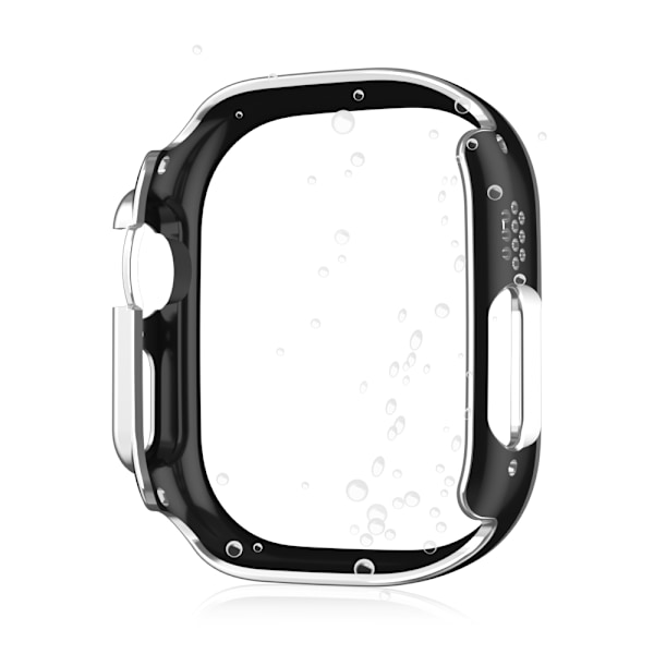 Dobbeltfarvet vandtæt galvaniseret etui til Apple Watch 44 mm Sort