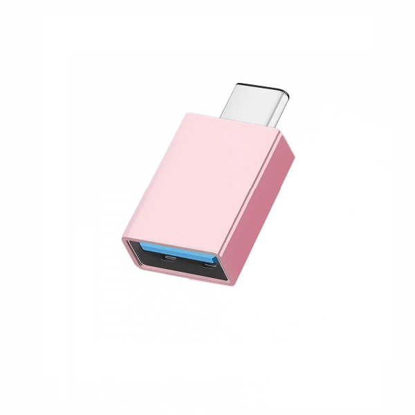 Adapter USB-C (hane) till USB 3.0 (hona) Rosa