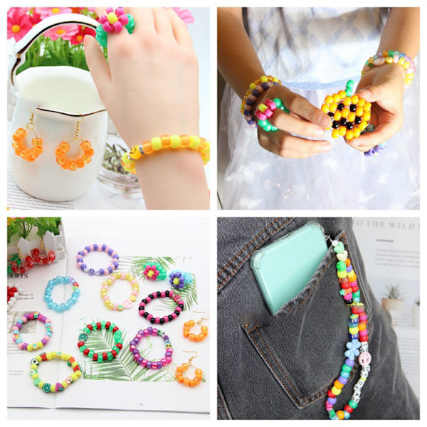 DIY Lerperlesæt, Sæt med Perler med Store Huller