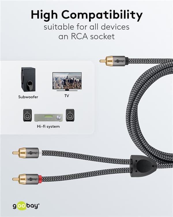 RCA-jakokaapeli, 3 m