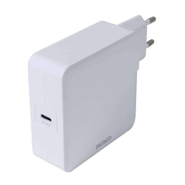 USB-C PD wall charger, 65 W, white