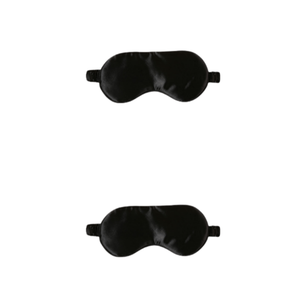Silkkinen unimaski / silmänaamio, 2 kpl Black Black