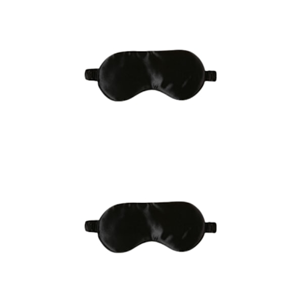 Sovmask / Ögonmask i Silke, 2-pack Black Black