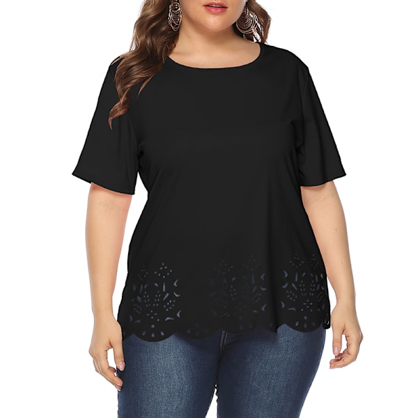 Tyylikäs toppi Musta 4XL