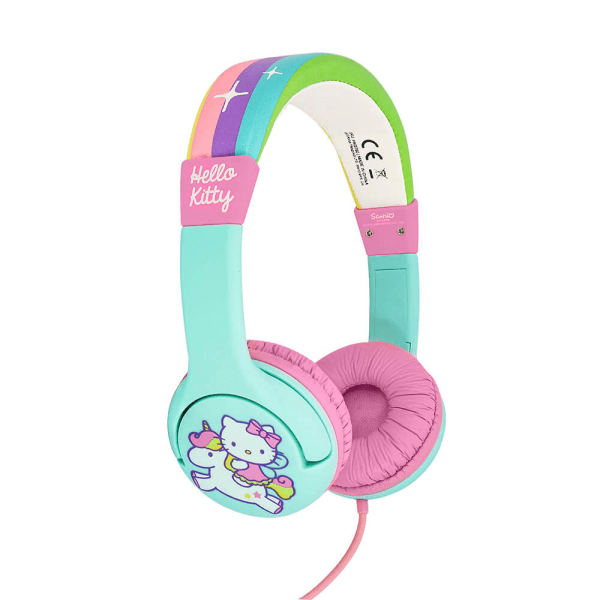 HELLO KITTY  Hörlur Junior On-Ear 85dB Grön/Rosa Enhörning