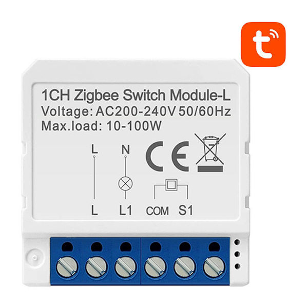 Smart Switch Modul ZigBee Avatto LZWSM16-W1 Ingen Neutral TUYA