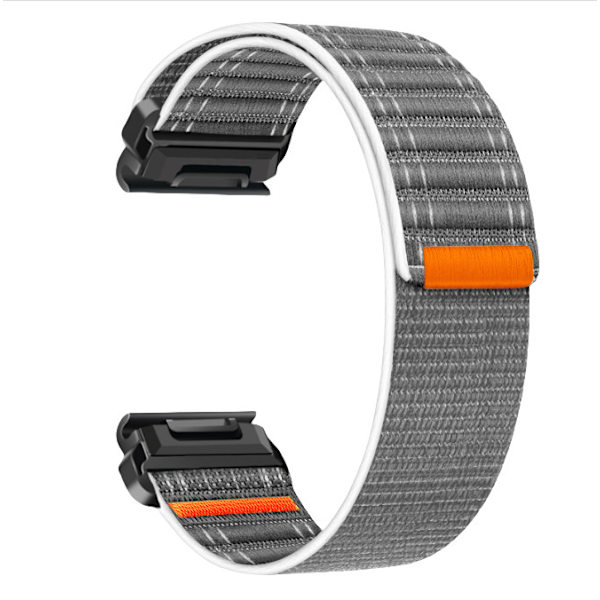 Klockarmband i nylon för Garmin Fenix 8/567X/pro/Epix 935/965 Grå 26 mm