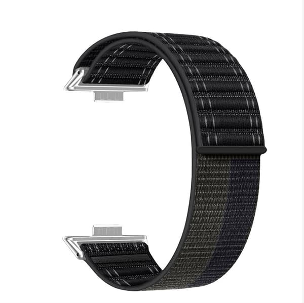 Stilfuld Vævet Nylon Loop til Huawei Watch Fit 4/Fit 3 Black Black