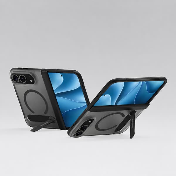 Foldbart magnetisk telefonetui med roterbart stativ, kompatibelt med iPhone Duo Black Black