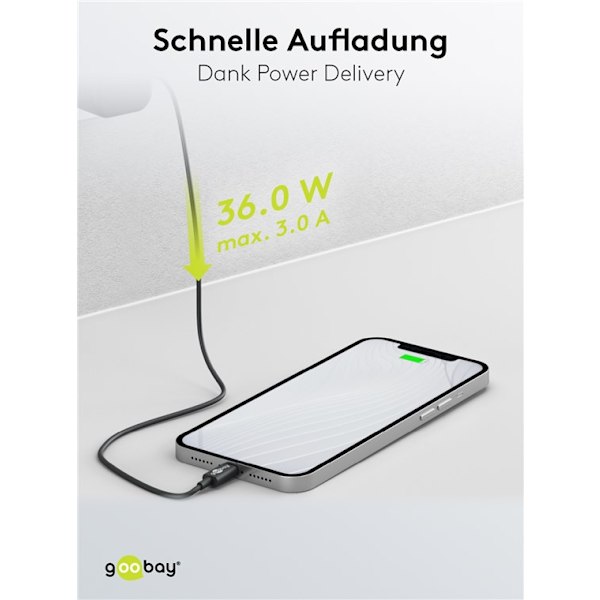 USB-C™ PD dobbelt hurtigoplader (36 W) sort