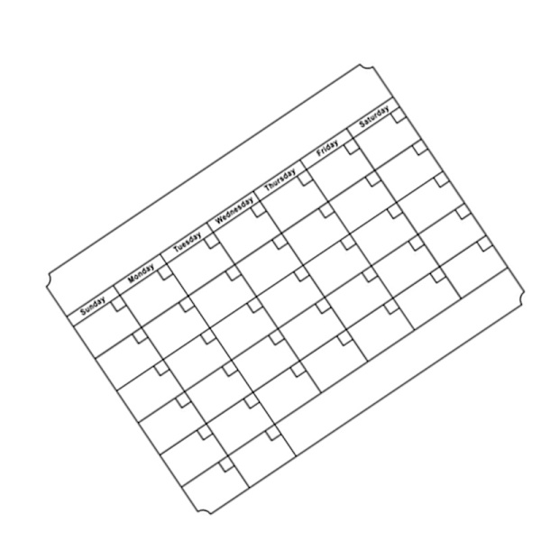 Magnetic Weekly Planner Board Valkoinen