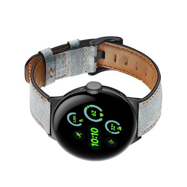 Armband i äkta läder för Google Pixel Watch 3 (45 mm) - Grå