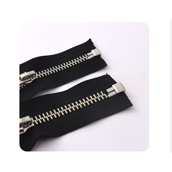 Silver Zipper Top & Bottom Stops (10 Set) - Storlek 5