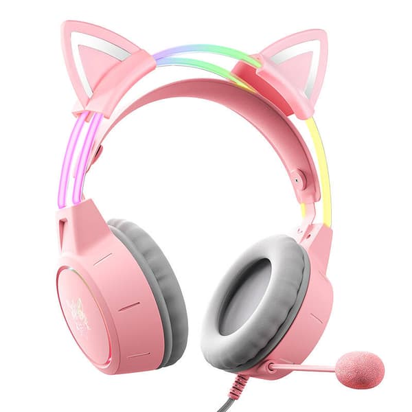 Spelhörlurar ONIKUMA X15Pro Rosa kattöron