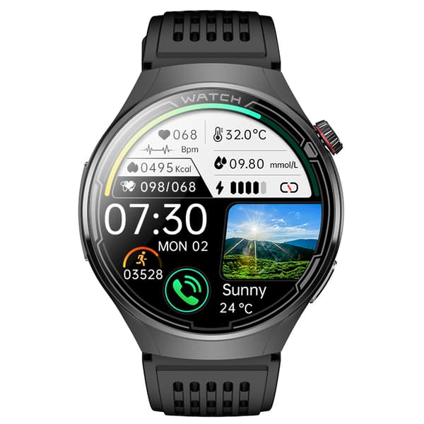 Smartwatch med søvnhjælp og massage Black Black