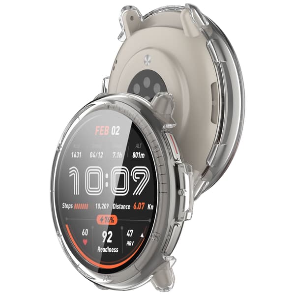 Amazfit Active2 -suojakotelo integroidulla näytönsuojalla Transparent Transparent