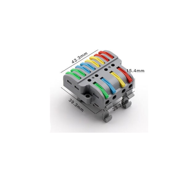 Vipu Johdinmutteriliittimet Johdin Kompakti Quick Wiring 4 in 8 Out