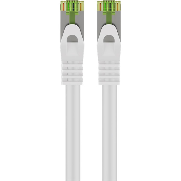 RJ45 patchkabel med CAT 8.1 S/FTP råkabel, AWG 26, vit