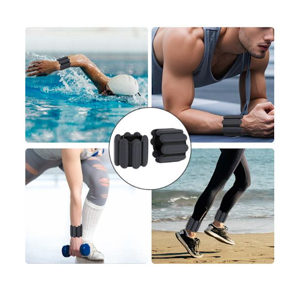 Silikonviktade armband (2 lbs par) för träning