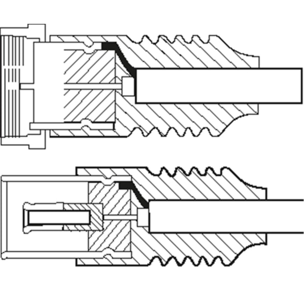 SAT/antenn-adapterkabel (<70 dB), dubbelskärmad