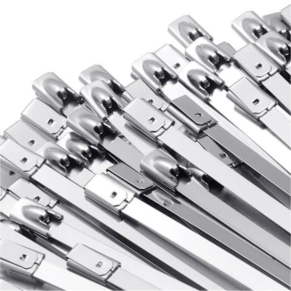 Buntband i Rostfritt stål 20-pack Silver 200 mm