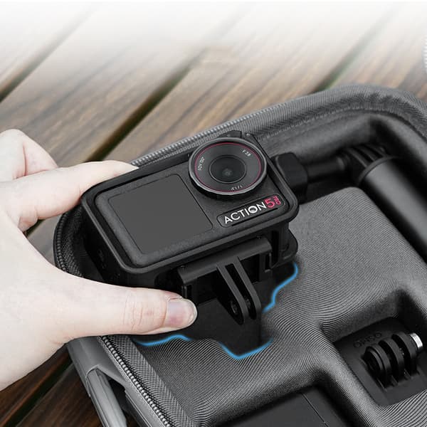 Gråt opbevaringssæt til DJI Action 5 Pro - Bærbar taske